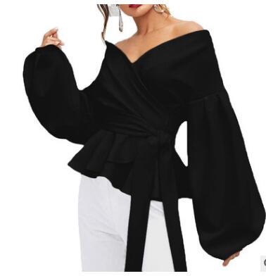 Women Shirts Ladies Bowknot Shirt