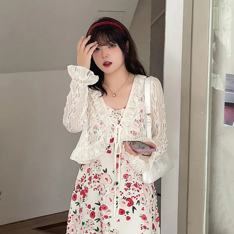 Women’s Temperament Knee-length Floral Dresses