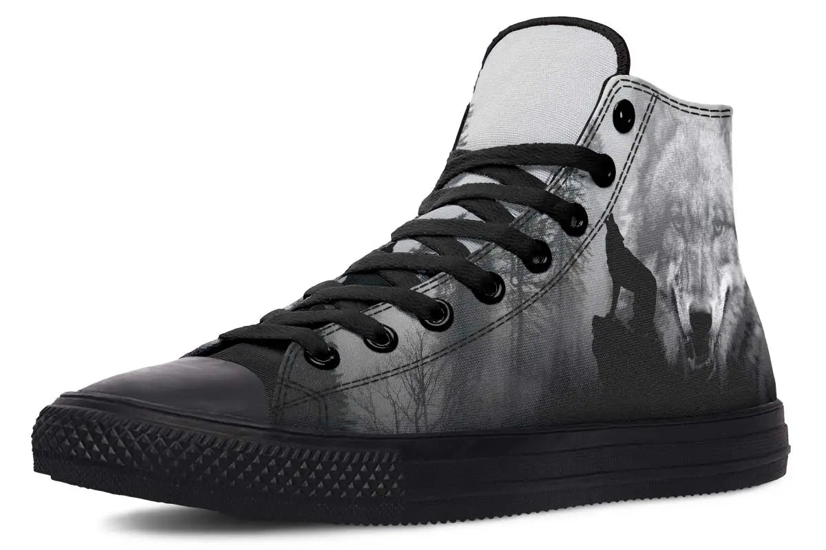 Printed Couple High-top Canvas Shoes