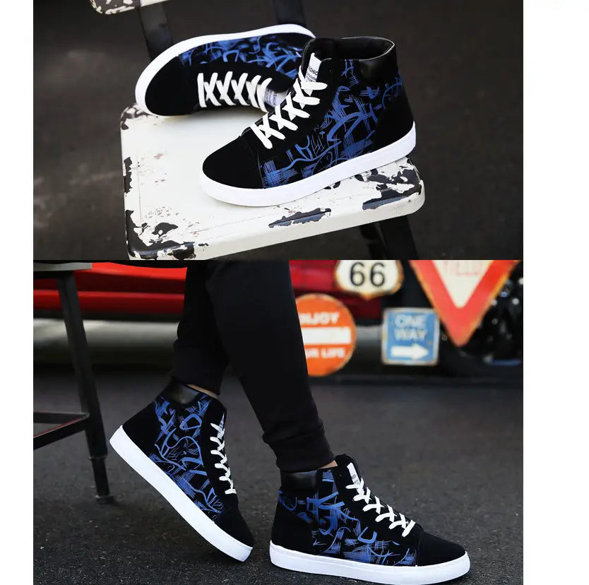 Spring high top shoes Korean Edition men’’s shoes