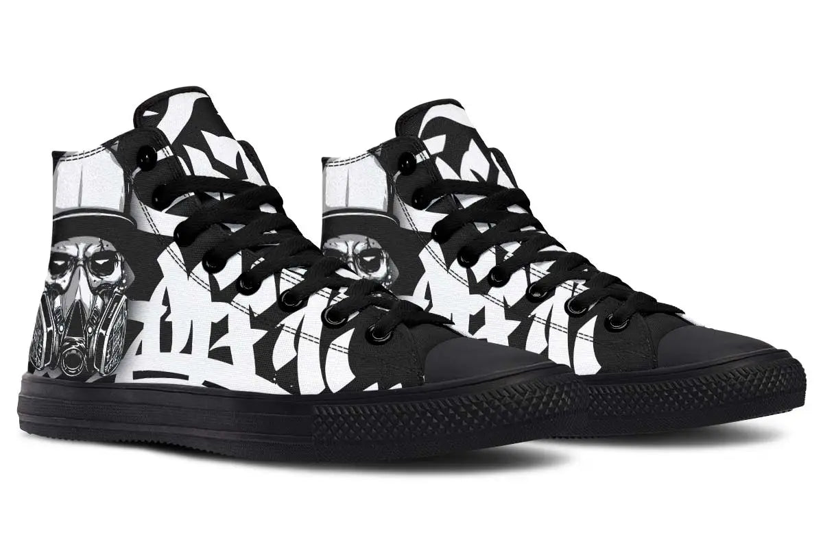 Printed Couple High Top Canvas Shoes