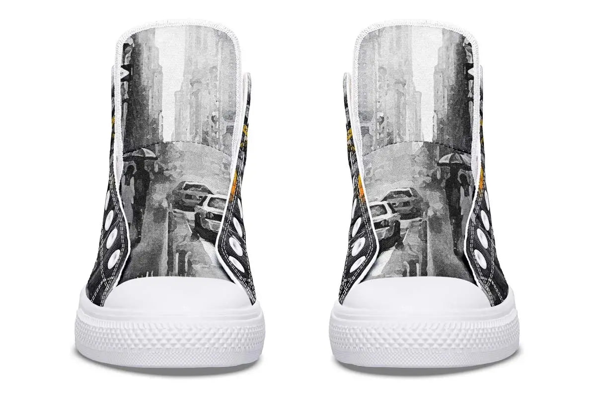 Printed Couple High-top Canvas Shoes
