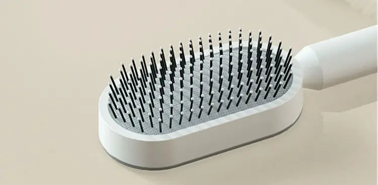 Self Cleaning Hair Brush For Women One-key Cleaning Hair Loss Airbag Massage Scalp Comb Anti-Static Hairbrush