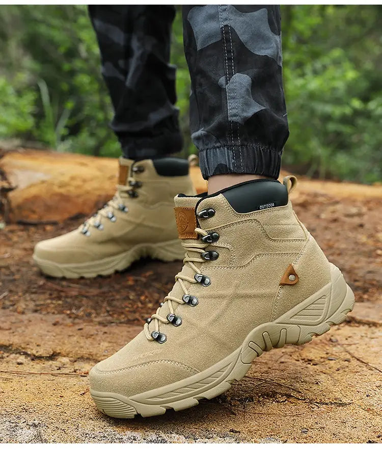 Men’s Middle High Top Autumn And Winter Mountaineering Plus Size Hiking Boots