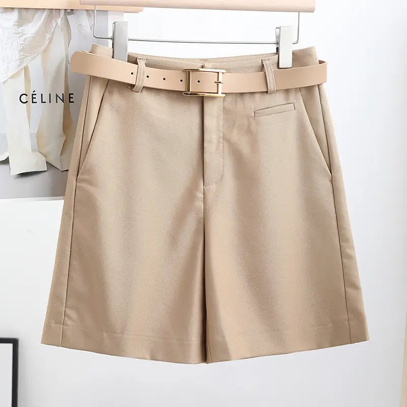 Women’s High Waist Thin Plus Size Suit Shorts