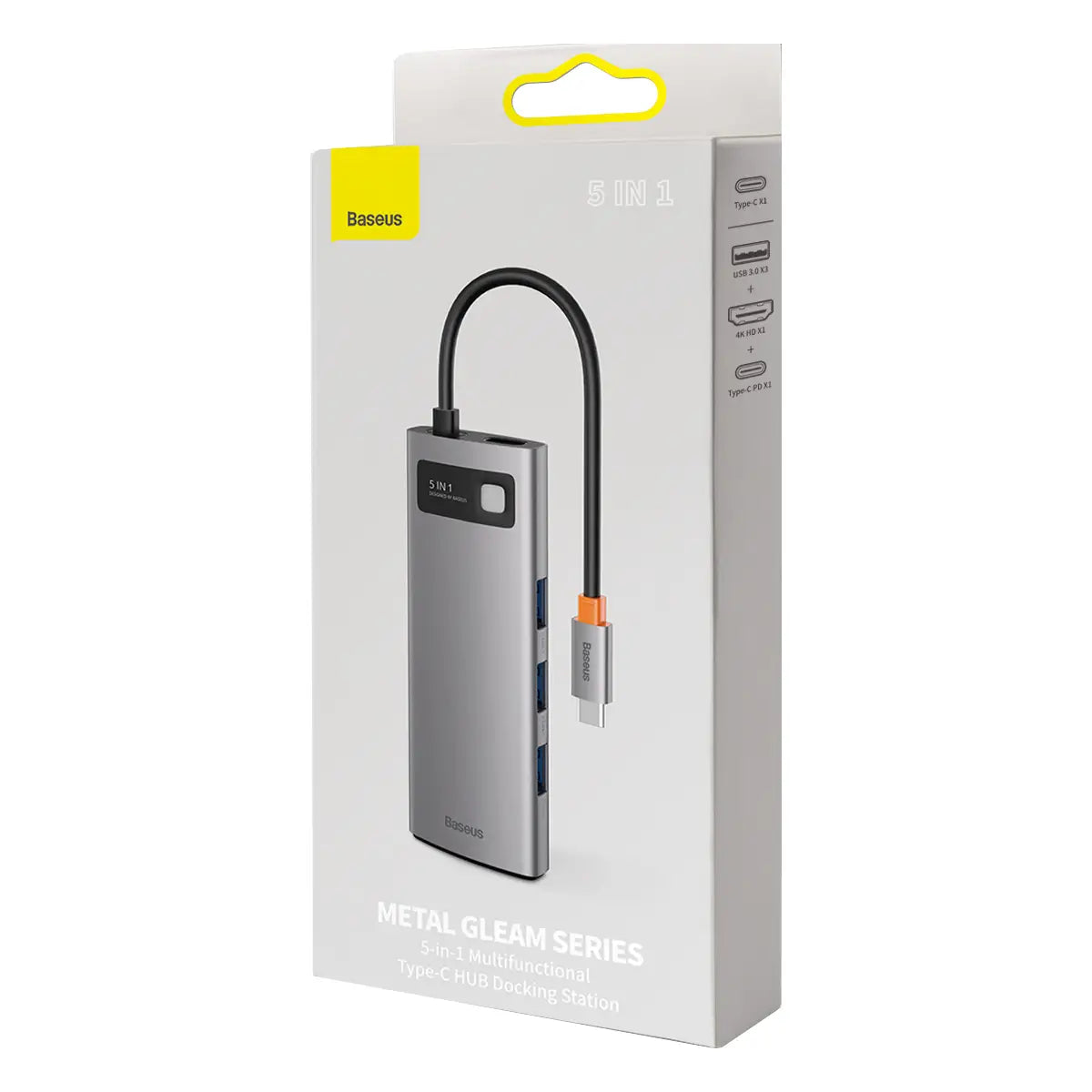 5 In 1 Multifunctional Type C HUB Docking Station Space Gray