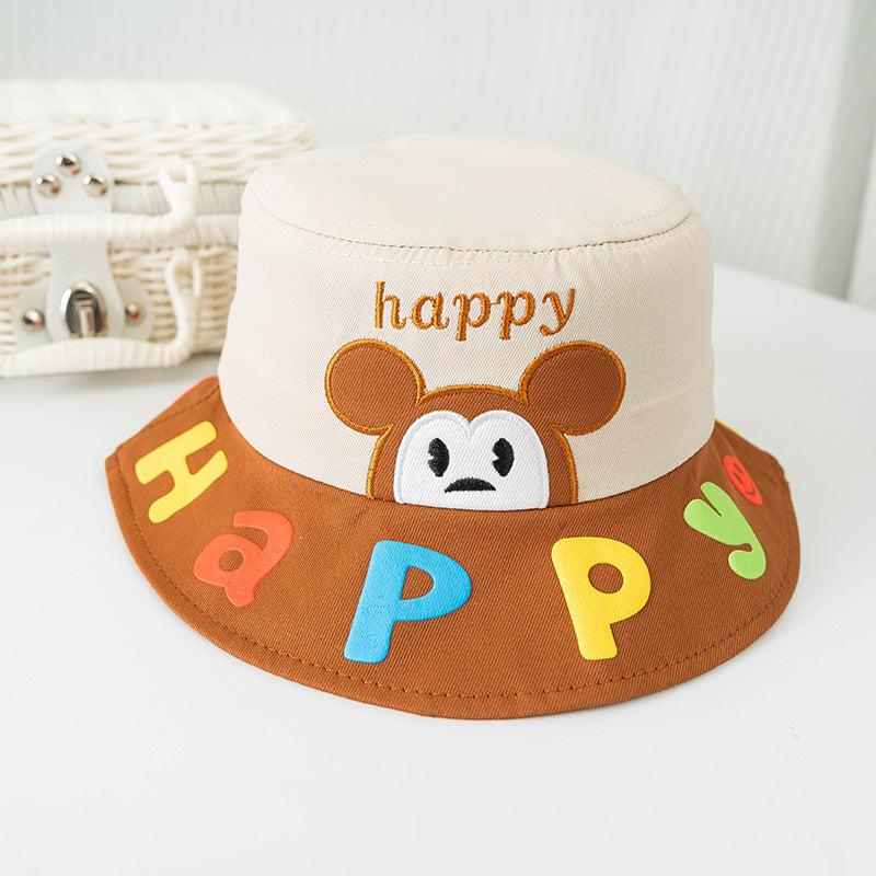 Bucket Hat Baby Spring And Autumn Thin Summer Child Sun-proof Sun Protection Sun Hat