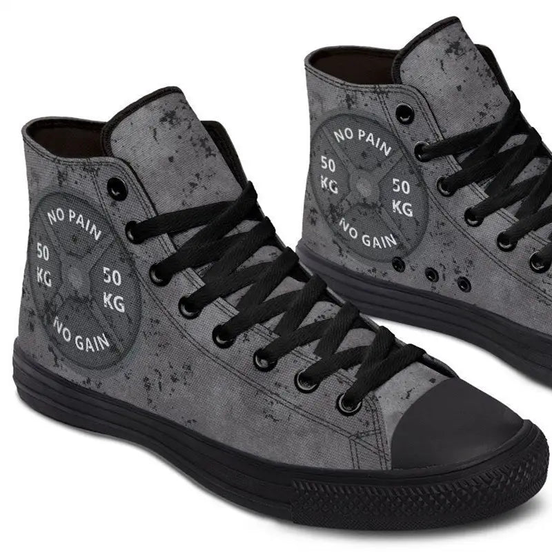 Printed Couple High-top Canvas Shoes