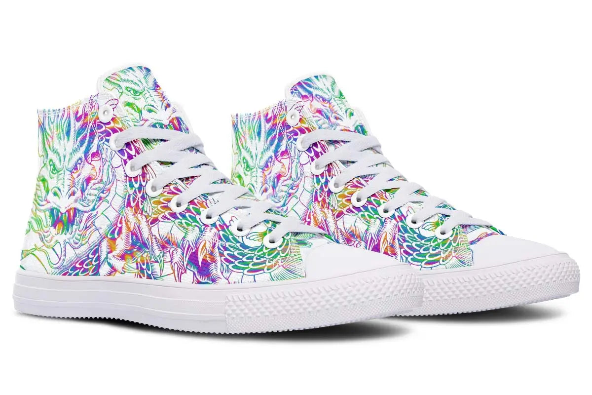 Printed Couple High-top Canvas Shoes