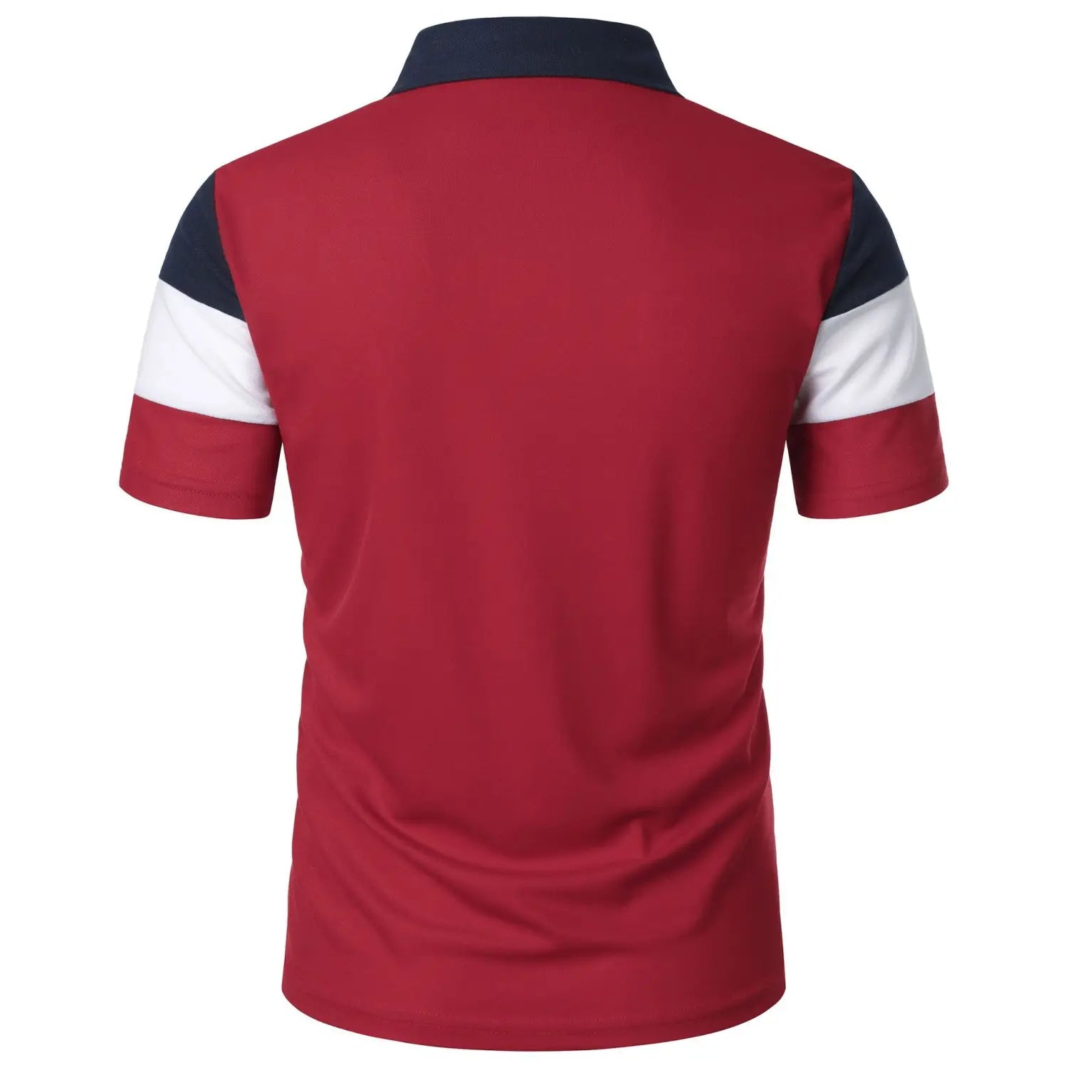 Men’s Short Sleeve Chest Three Stripes Color Matching Fashion Short Sleeve