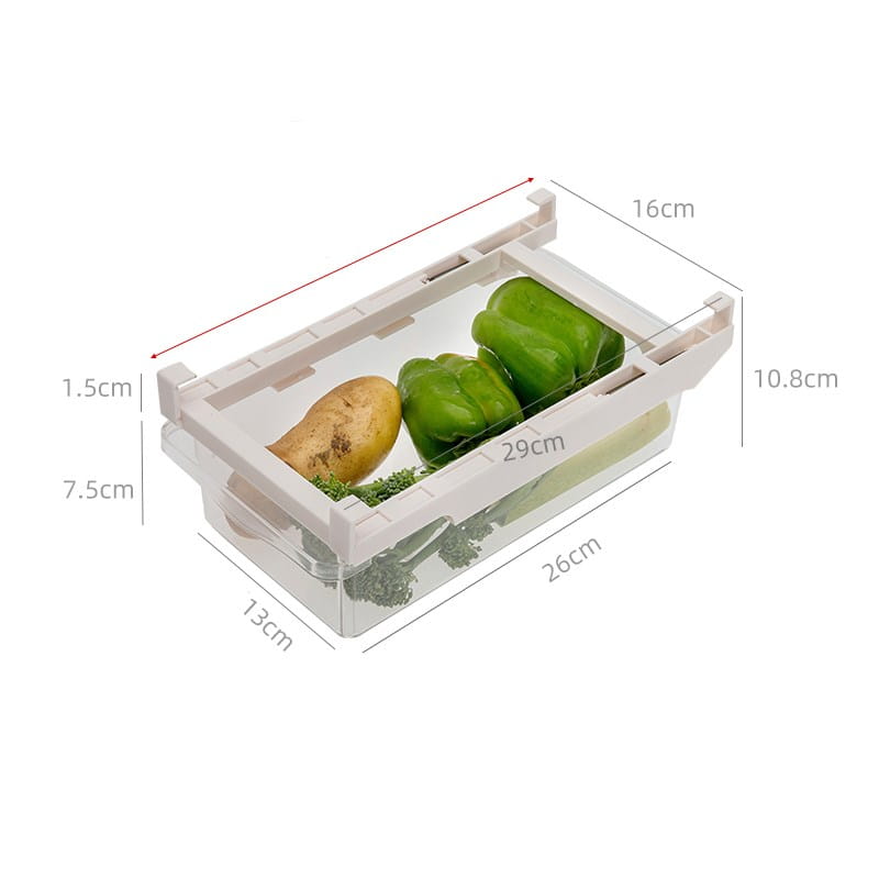 Kitchen Organizer Adjustable Kitchen Refrigerator Storage Rack Fridge Freezer Shelf Holder Pull-out Drawer Organiser