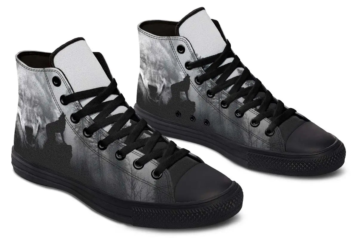 Printed Couple High-top Canvas Shoes