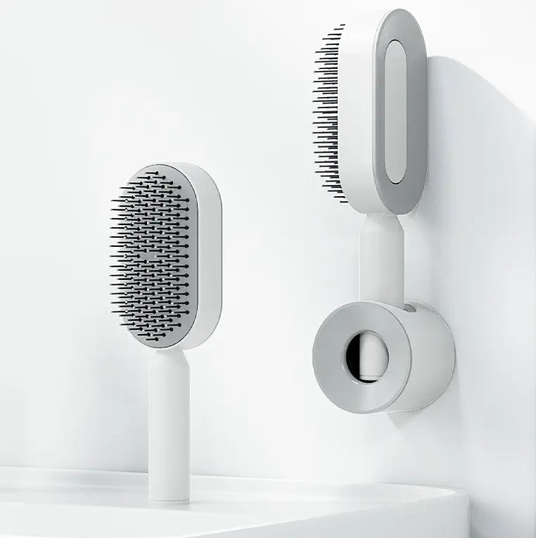 Self Cleaning Hair Brush For Women One-key Cleaning Hair Loss Airbag Massage Scalp Comb Anti-Static Hairbrush