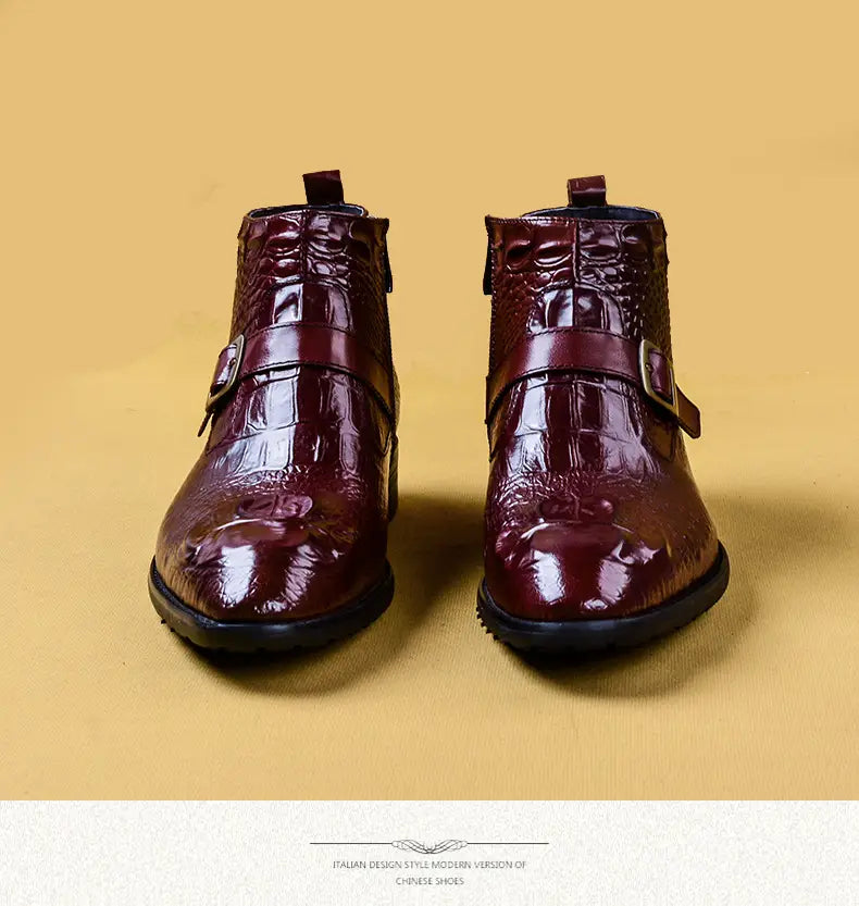 Men’s High Top British Style Formal Leather Shoes