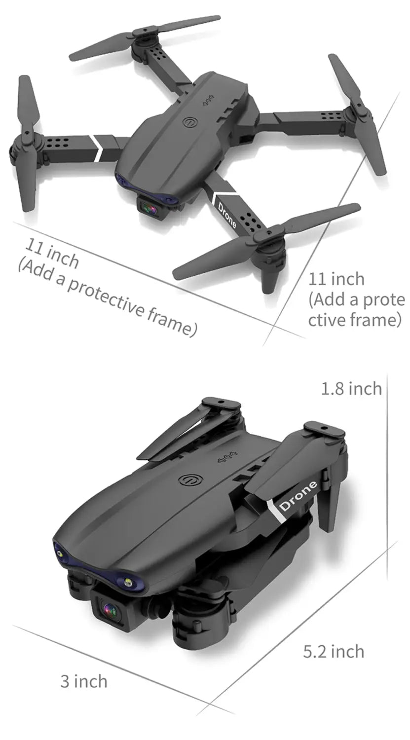E99 Folding Drone Quadcopter Remote Control Handle Four Axis HD 4K Photography UAV Altitude Fixation