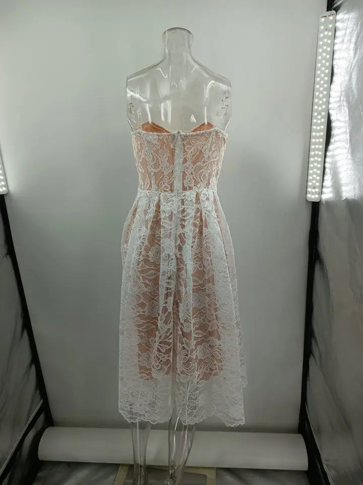 New Off Shoulder Bra Lace Dress For Women