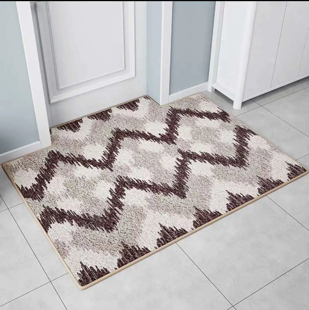 Modern Minimalist Home Entrance Floor Mats Custom Human Door Mats Living Room Non-slip Absorbent Foot Mats Bedroom