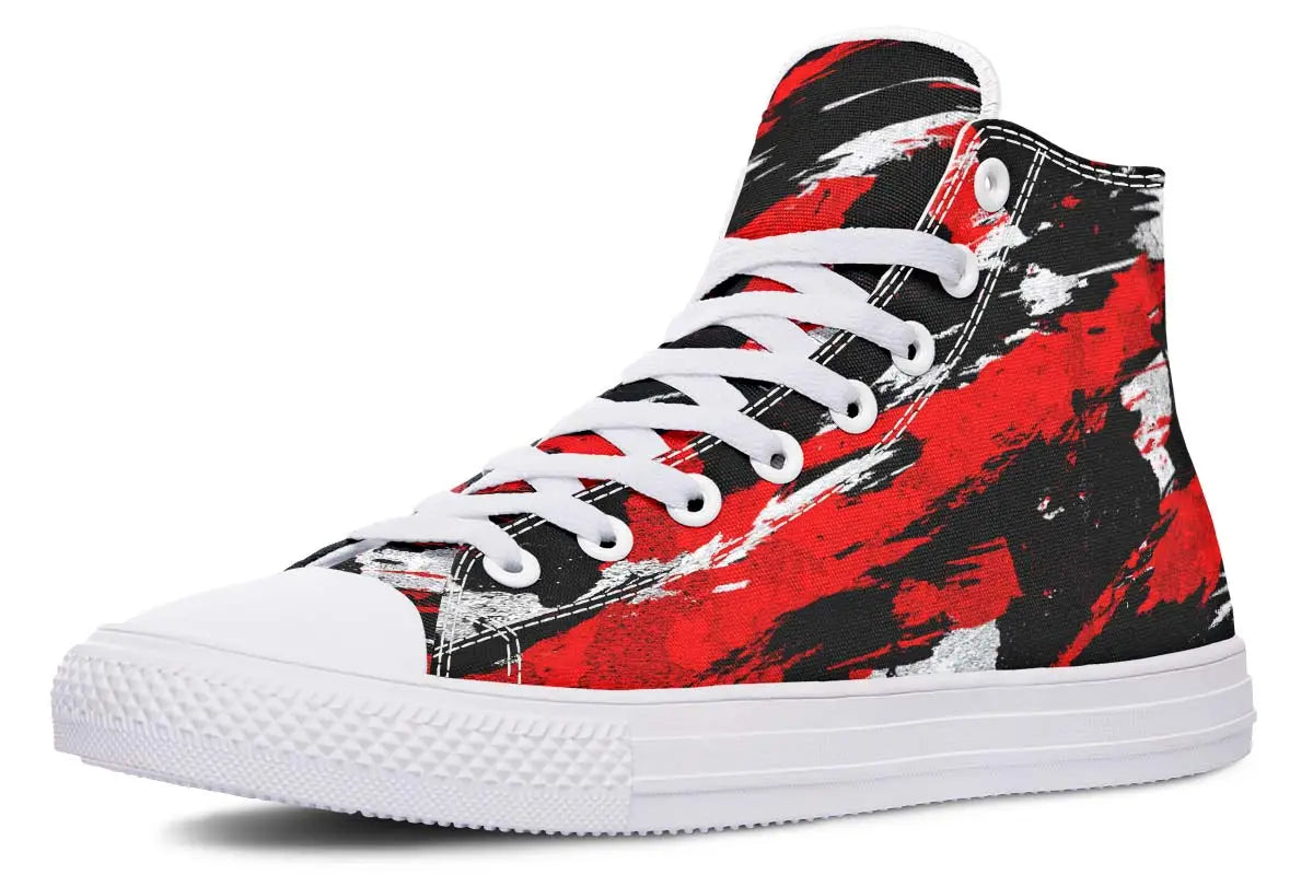 Printed Couple High Top Canvas Shoes