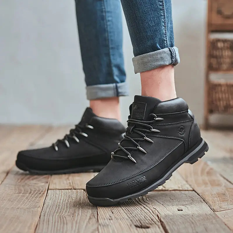 Trendy Outdoor Boots Hiking Shoes Men’s Cotton Boots