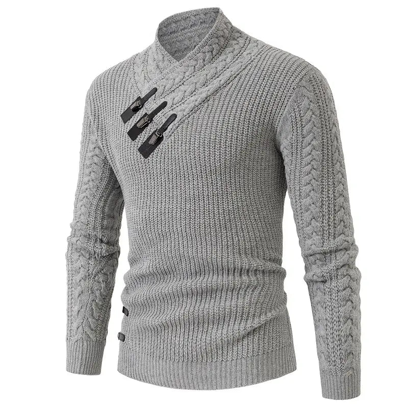 Men’s Long-sleeved Knitted Top Plus Size Sweater