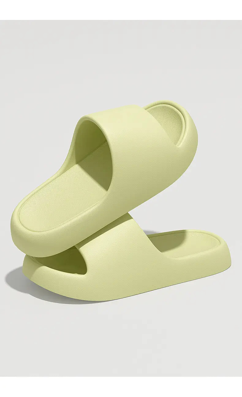 Solid Thick-soled Home Slippers Summer Non-slip Floor Bathroom Slipper For Women Men’s House Shoes