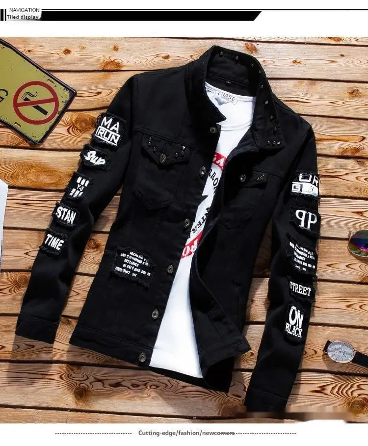 Men’s Denim Coat With Long Pants Suit