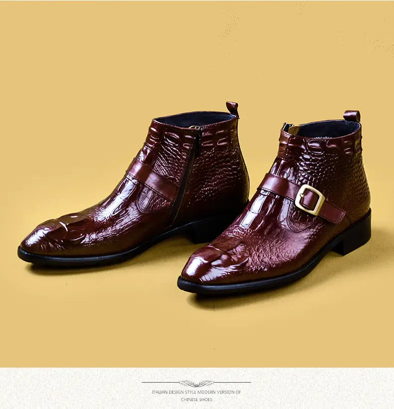 Men’s High Top British Style Formal Leather Shoes