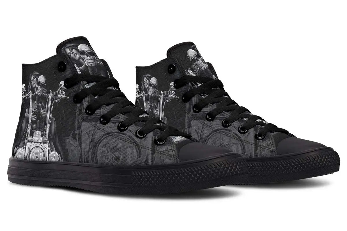 Printed Couple High-top Canvas Shoes