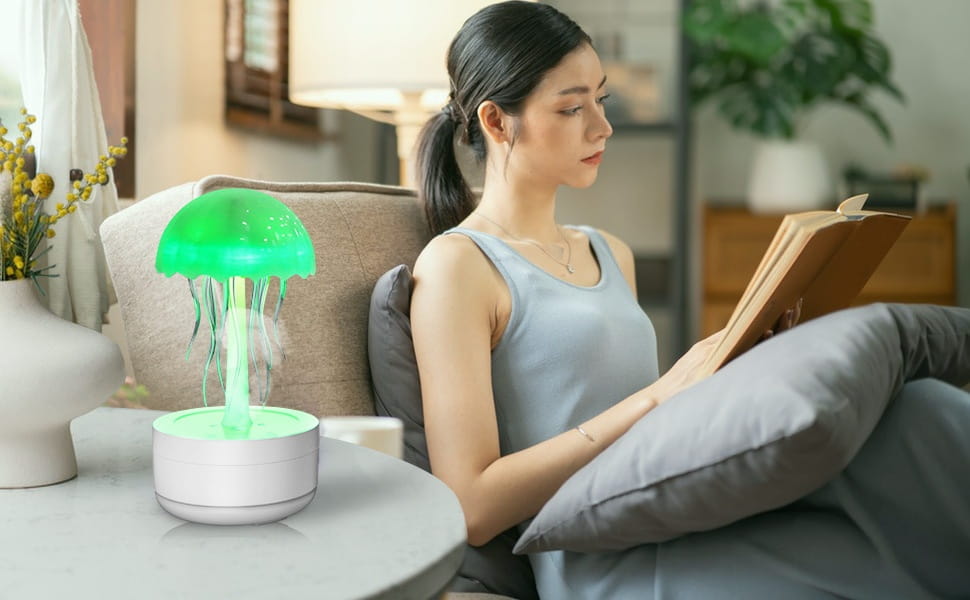 Essential Oil Diffuser Jellyfish Humidifier Fragrance Diffuser Colorful Night Light Heavy Fog Home Bedroom Office Air