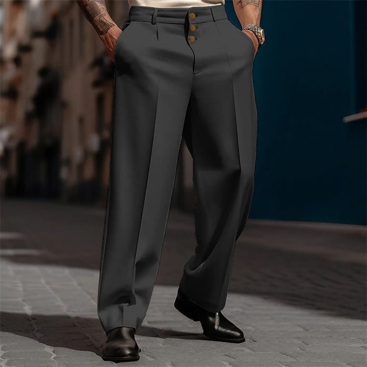 Men’s Formal Wear Button Comfortable Trousers