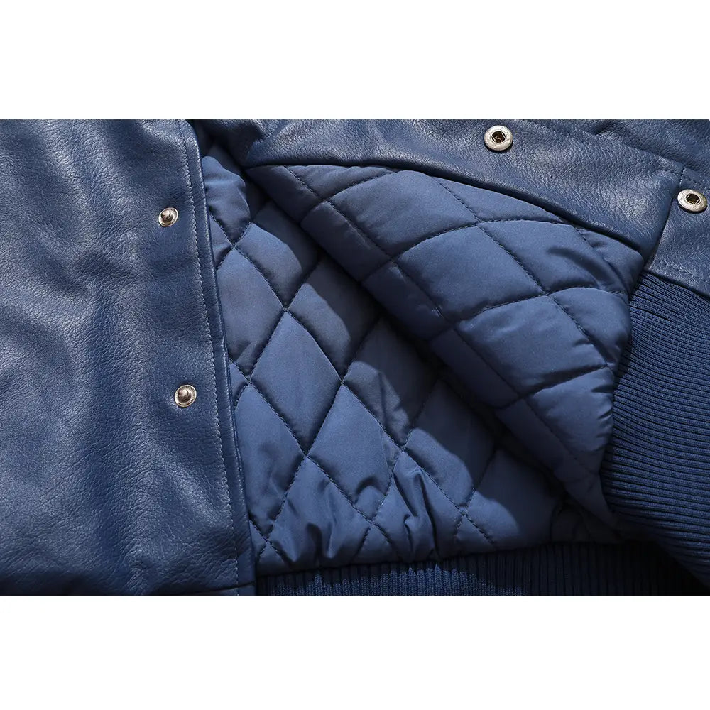 PU Leather Jacket Men’s And Women’s Fashion Autumn And Winter Tops Baseball Uniforms