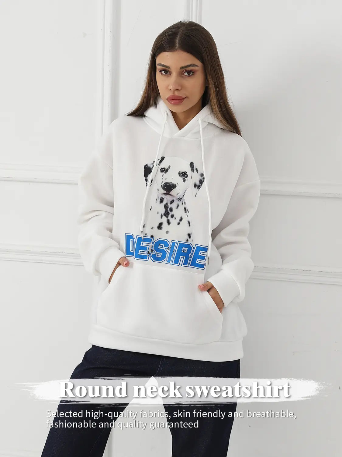 Women’s Fashionable Casual Printed Long Sleeved Sweatshirt