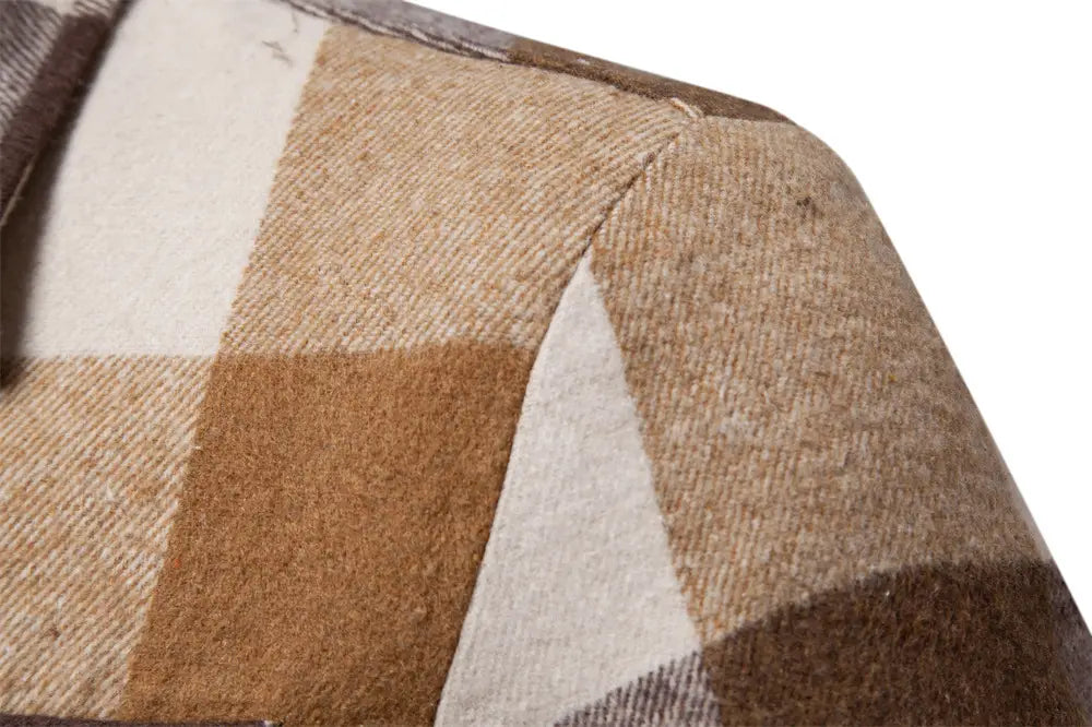 New Autumn And Winter Men’s Jacket Casual Plaid Coat