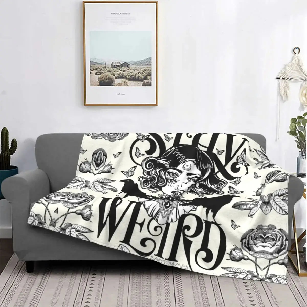 Gothic Mysterious Halloween Blanket