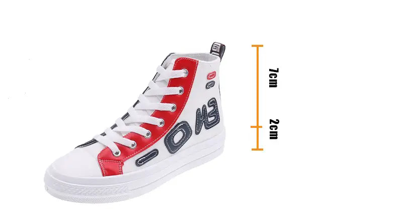 Fashionable wild high-top canvas shoes