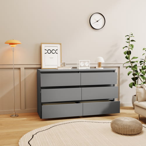 Grey Large 6-drawer Cabinet