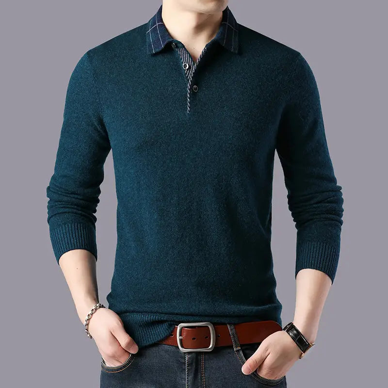 Autumn and winter men’s wool sweater long sleeve