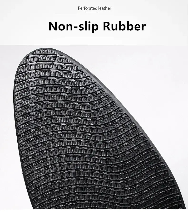 Thick Heel Pointy Toe Leather Shoes For Men