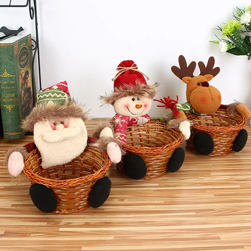 Christmas Decorations New Christmas Candy Basket Christmas Tabletop Ornaments Children’s Candy Decorations