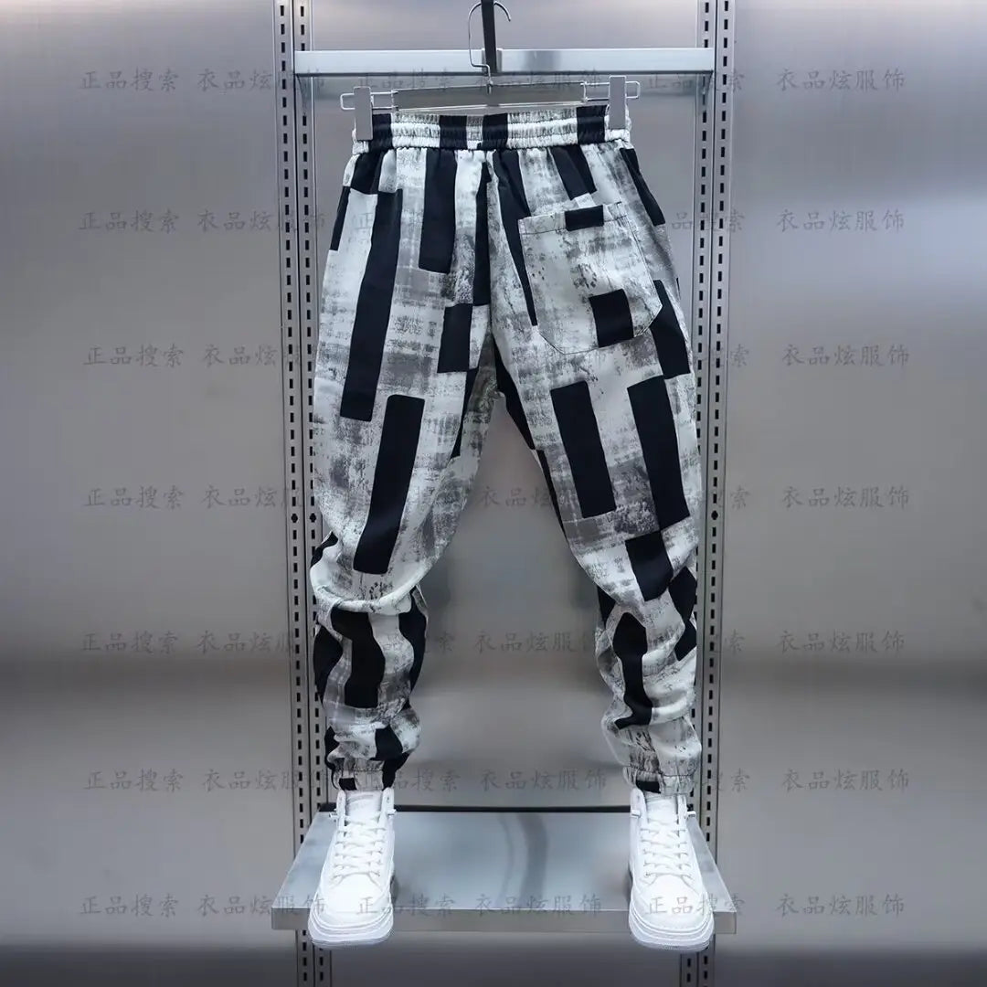 Printing Men Loose Casual Trousers