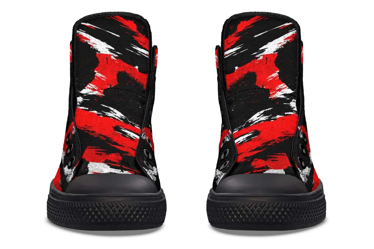 Printed Couple High Top Canvas Shoes