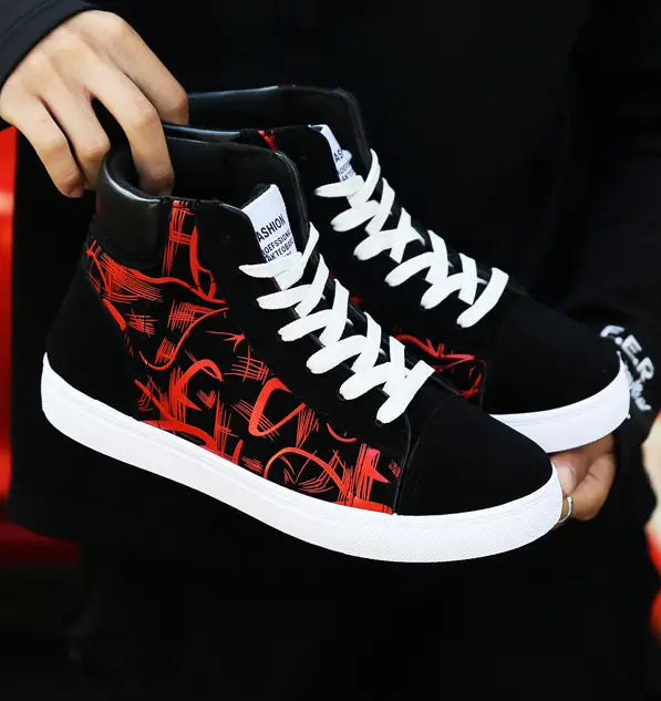 Spring high top shoes Korean Edition men’’s shoes