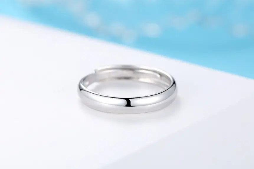Glossy Ring Simple Men’s Silver Ring