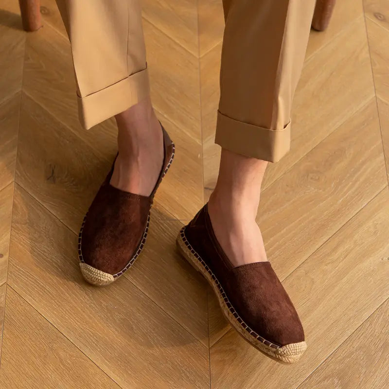 Sheepskin Fisherman Shoes Suede Casual Slip