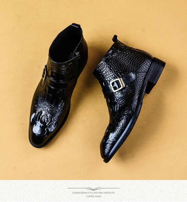 Men’s High Top British Style Formal Leather Shoes