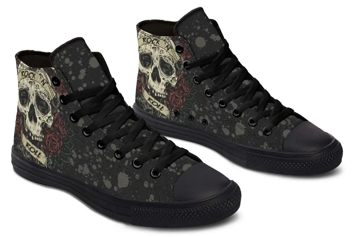 Printed Couple High-top Canvas Shoes