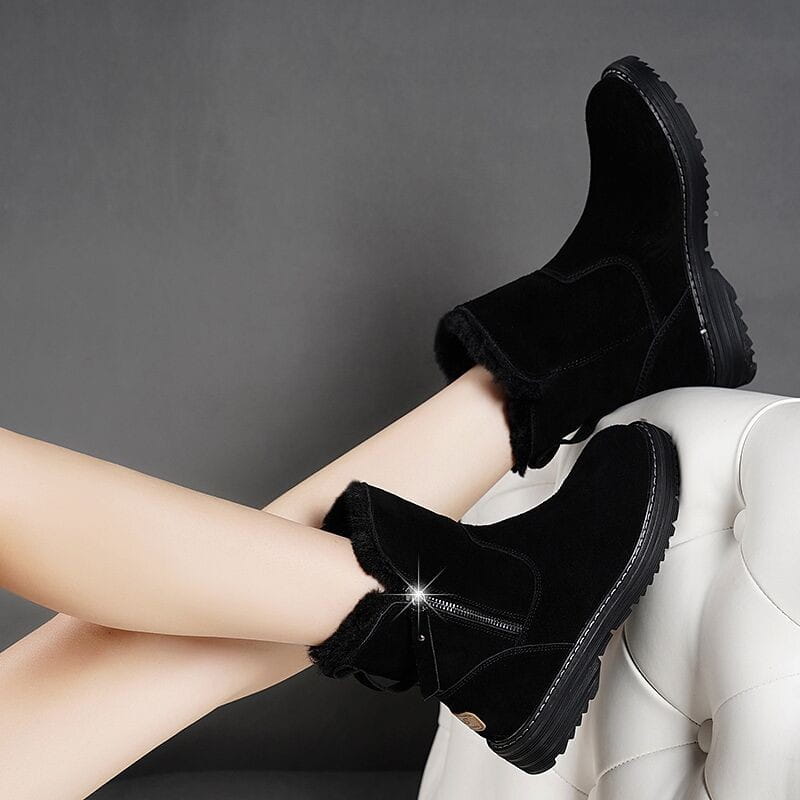 Cotton-padded shoes for ladies with velvet