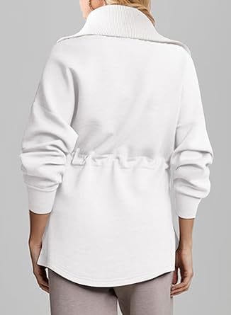 Women’s Super Plus Size Sweatshirt Half Zipper Drawstring