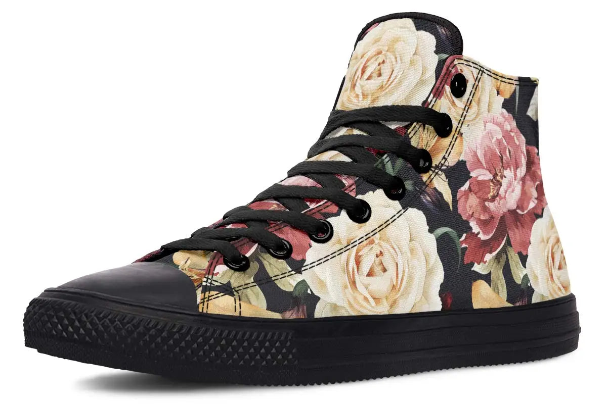 Printed Couple High-top Canvas Shoes