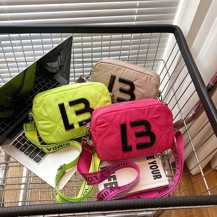 Solid Color Small Square Bags Women Fashion Underarm Bag Rhombic Sewing Shoulder Messenger Bags